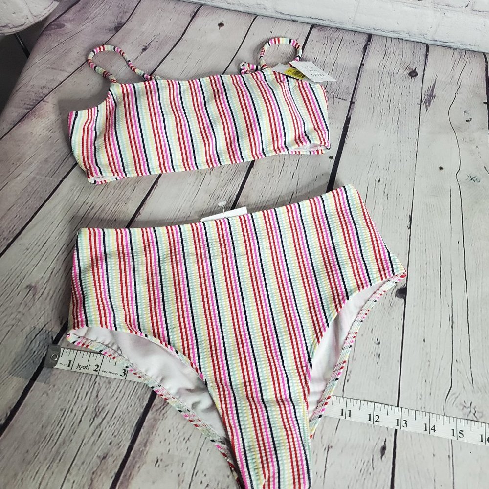 Tillys Sear Sucker Striped Two Piece Swim Set
